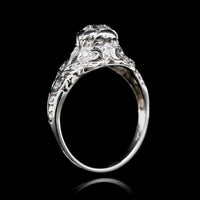 Vintage Platinum Old European Cut Diamond Ring