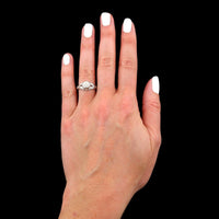 Vintage Platinum Old European Cut Diamond Ring