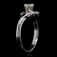 14K White Gold Estate Diamond Solitaire Engagement Ring