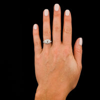 Art Deco Platinum Estate Diamond Engagement Ring
