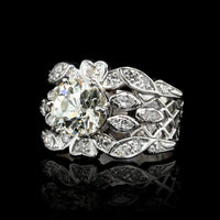 14K White Gold Estate Diamond Solitaire Engagement Ring