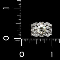 14K White Gold Estate Diamond Solitaire Engagement Ring