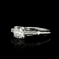 Vintage Platinum Estate Diamond Solitaire Engagement Ring