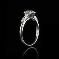 Vintage Platinum Estate Diamond Solitaire Engagement Ring