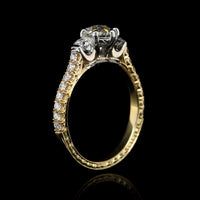 18K Two-tone Gold Estate Diamond Engagement Ring