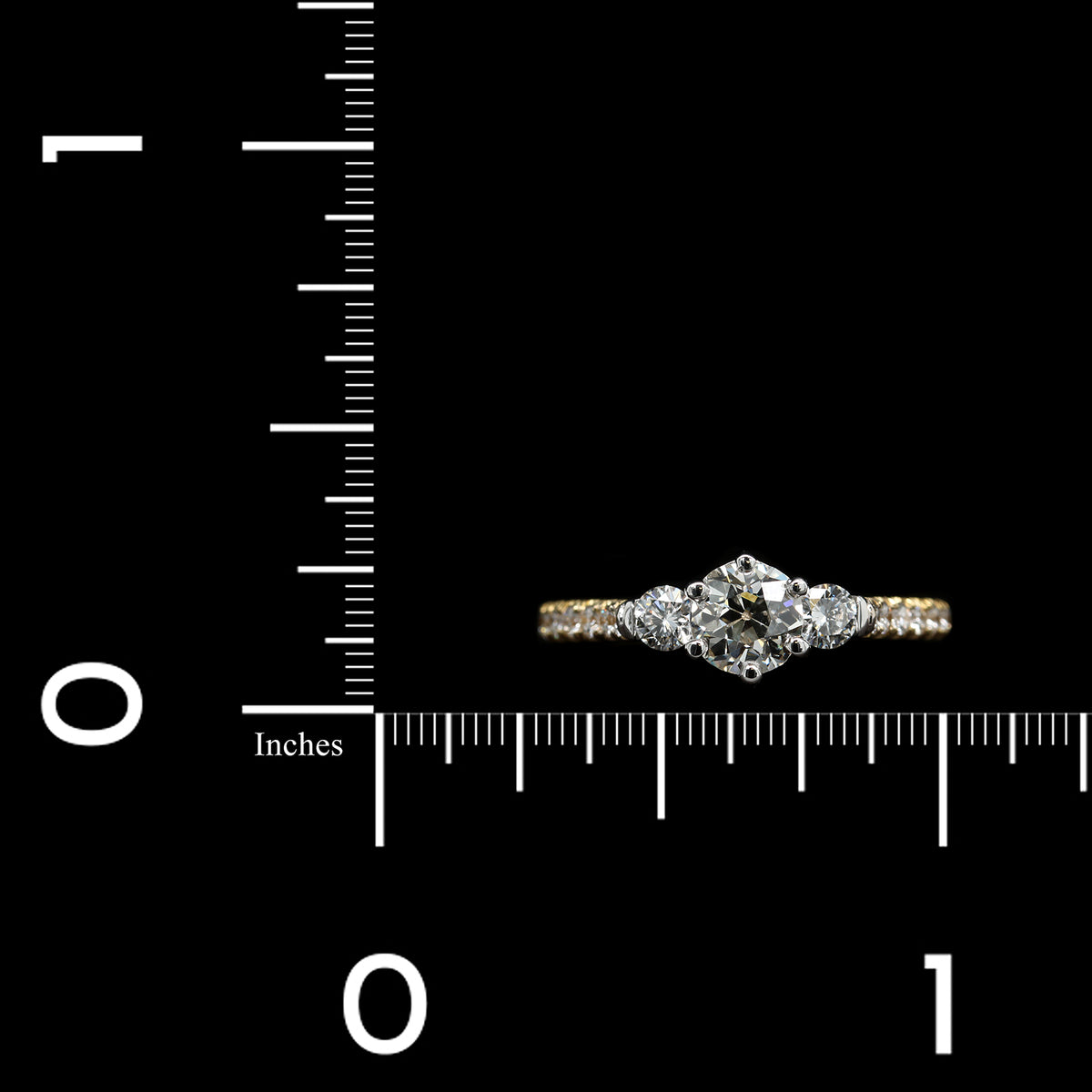 18K Two-tone Gold Estate Diamond Engagement Ring