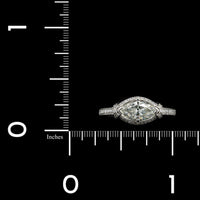 Vintage Style 14K White Gold Estate Diamond Engagement Ring