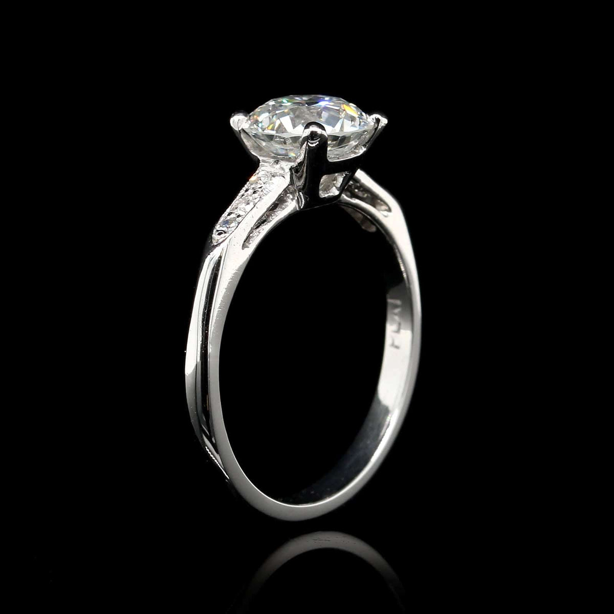 Platinum Estate Diamond Solitaire Engagement Ring