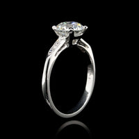 Platinum Estate Diamond Solitaire Engagement Ring
