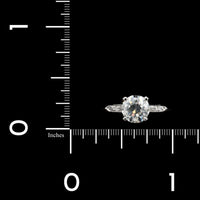 Platinum Estate Diamond Solitaire Engagement Ring