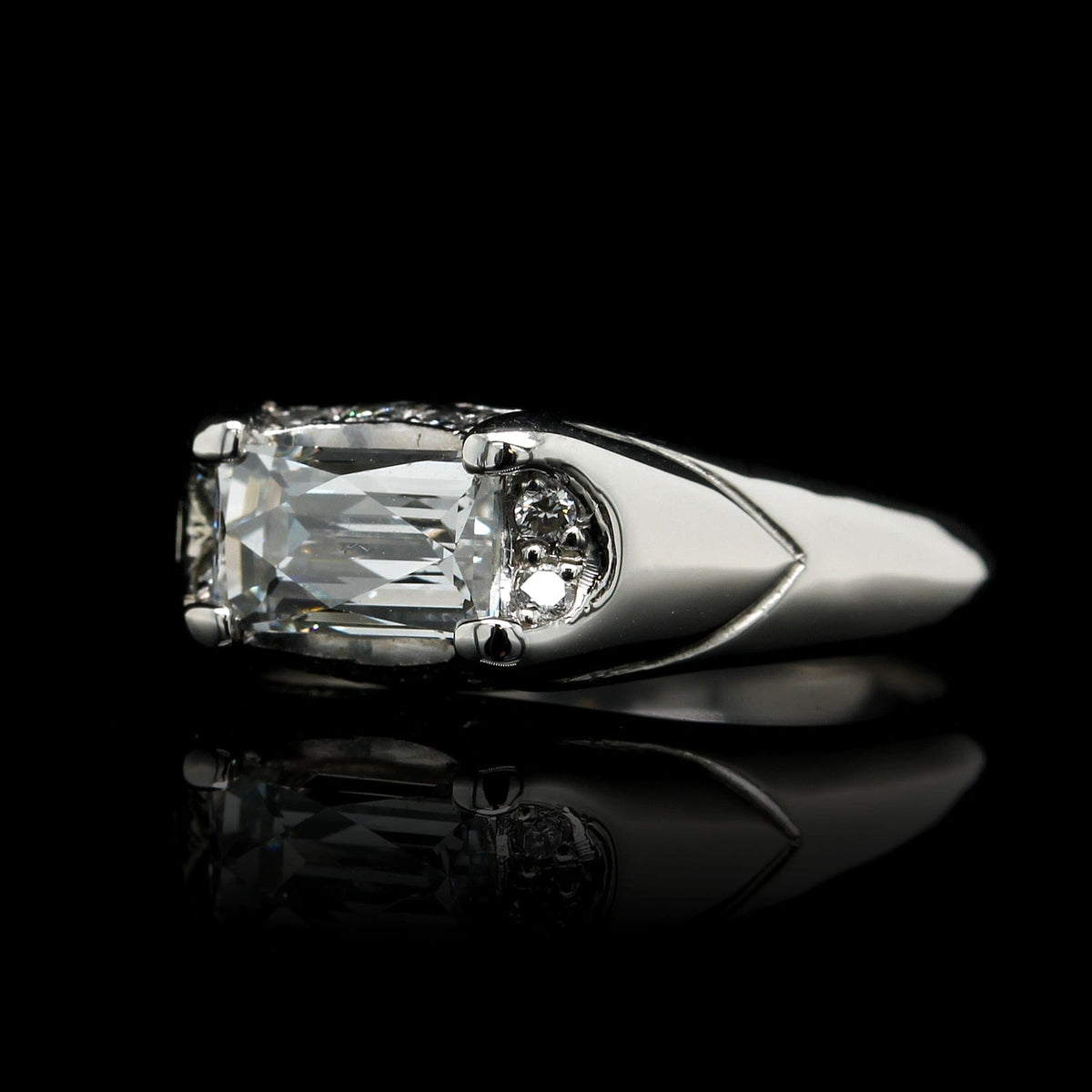 Platinum Estate Tycoon Cut Diamond Engagement Ring