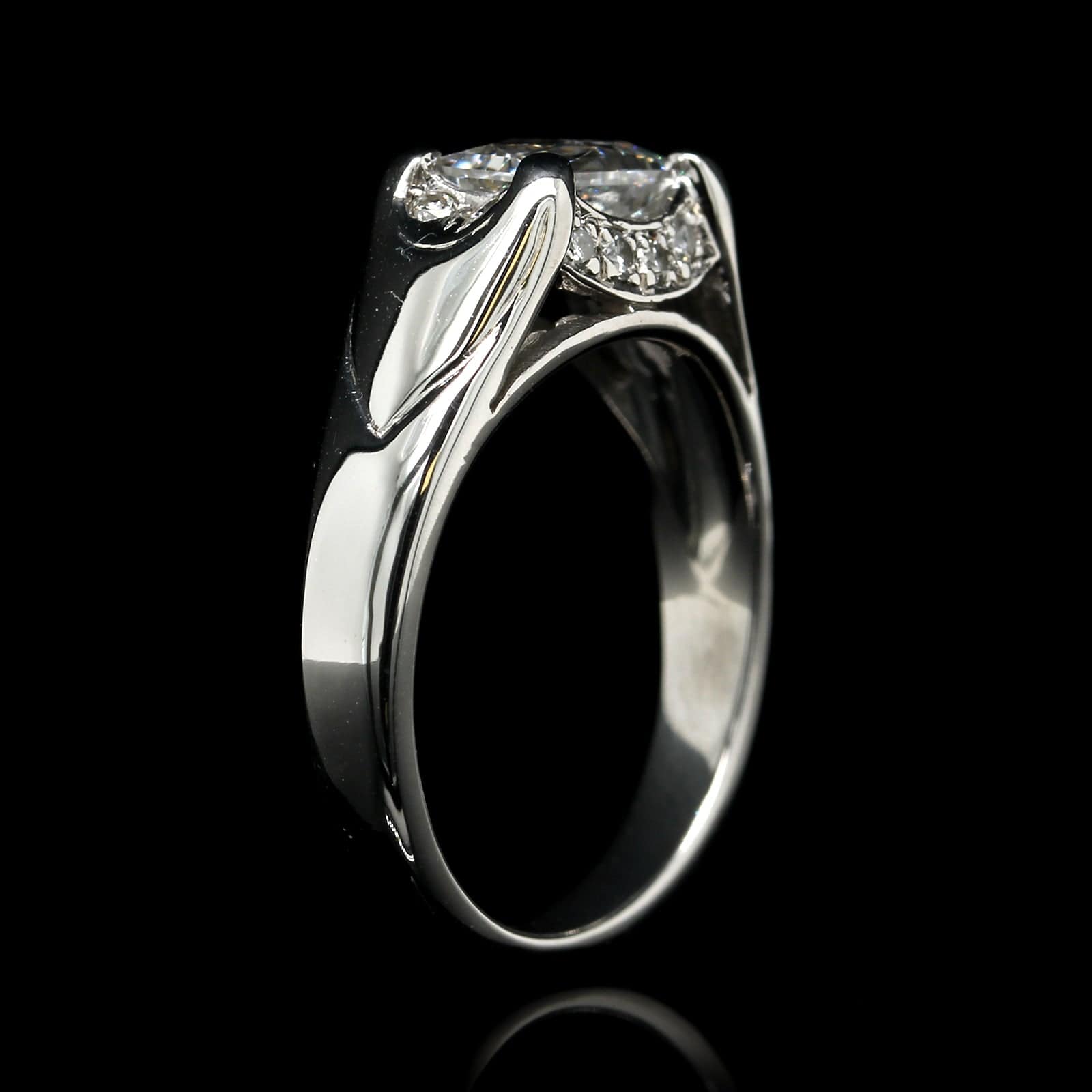 Platinum Estate Tycoon Cut Diamond Engagement Ring