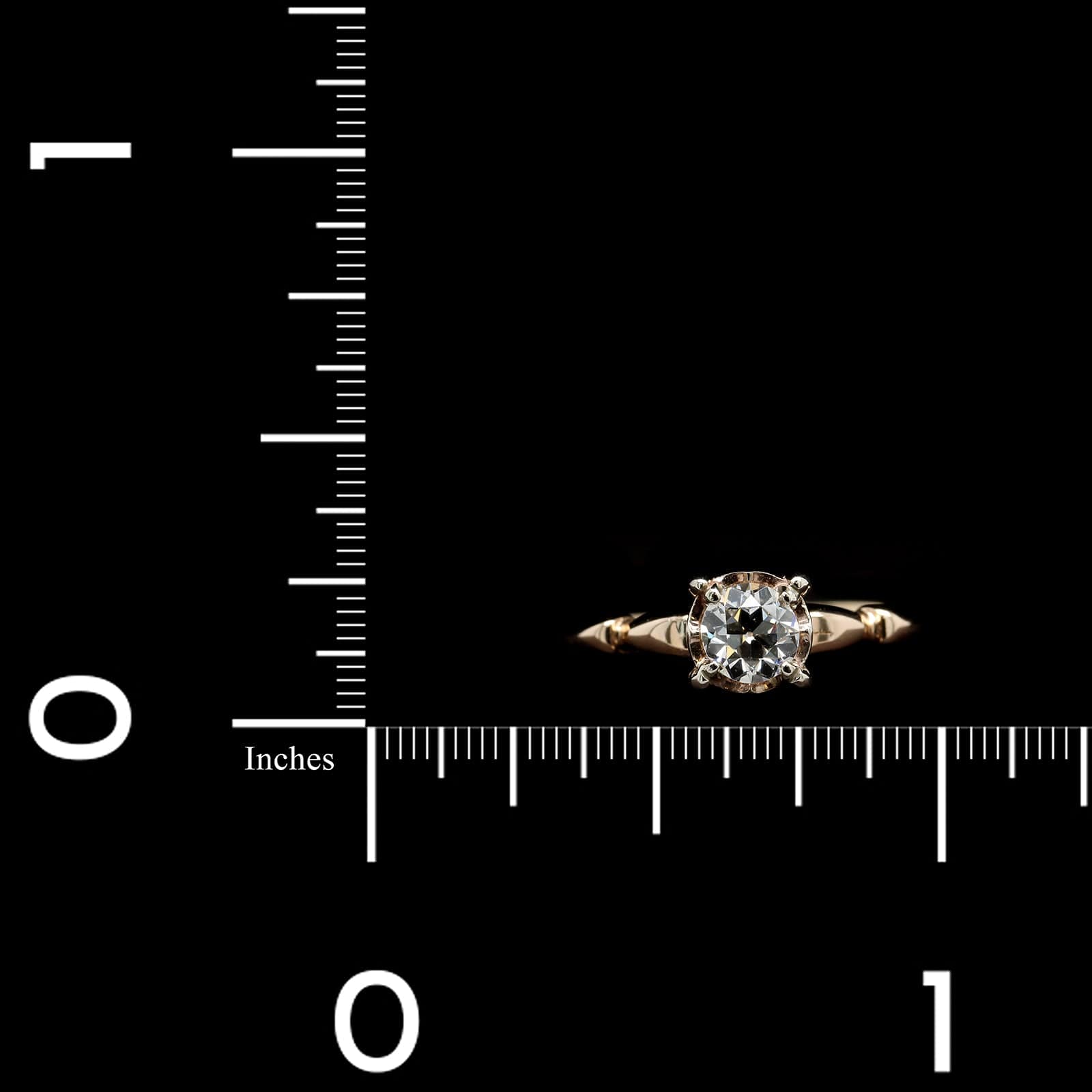 14K Yellow Gold Estate Diamond Ring