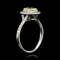 Tiffany & Co. Platinum Estate and Yellow Diamond 'Soleste' Ring