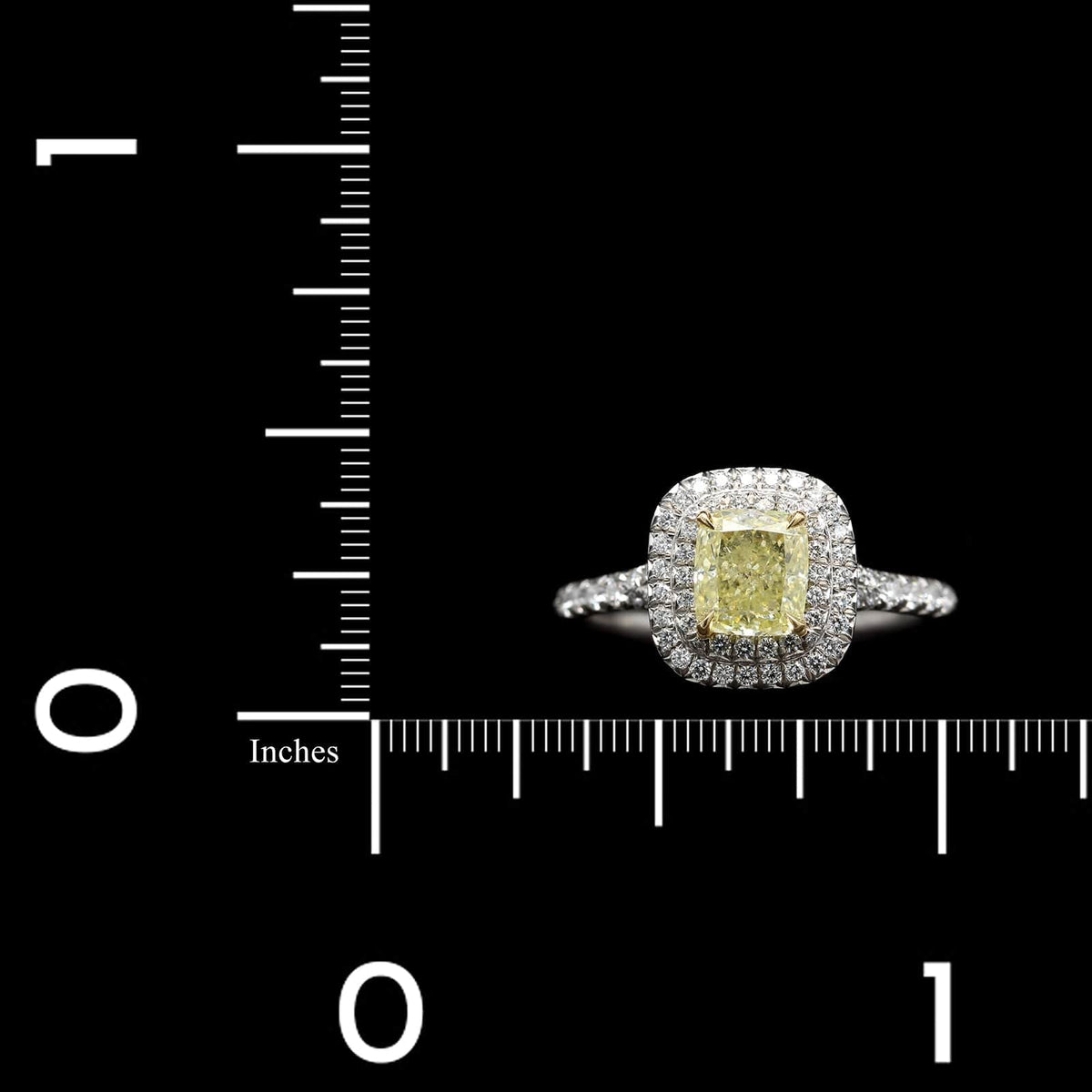 Tiffany & Co. Platinum Estate and Yellow Diamond 'Soleste' Ring