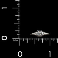 Vintage 18K White Gold Estate Diamond Engagement Ring