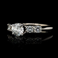 14K White Gold Estate Diamond Engagement Ring