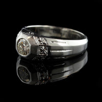 18K White Gold Estate Diamond Ring