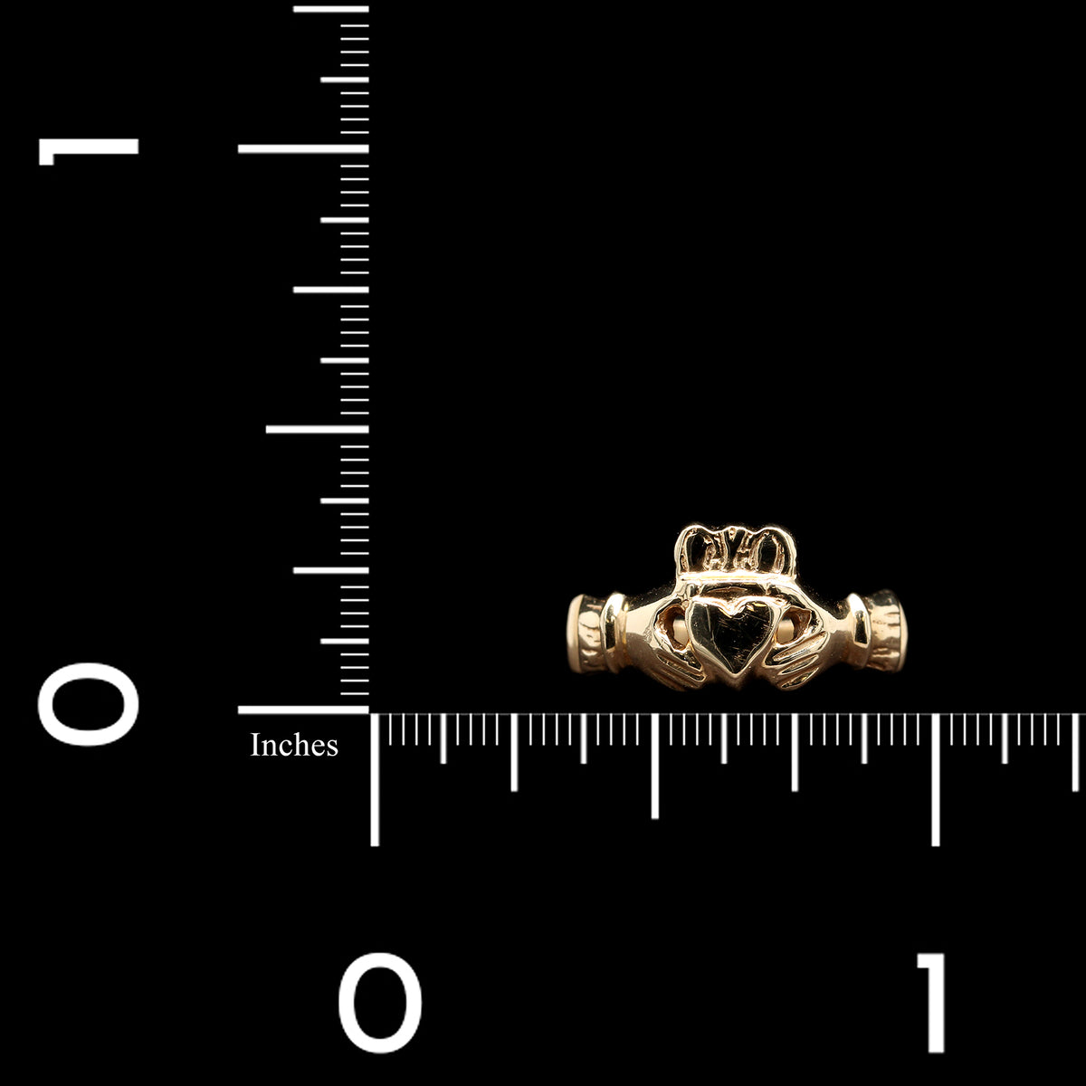 14K Yellow Gold Estate Claddagh Ring
