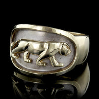 14K Two-Tone Gold Estate Panther Ring