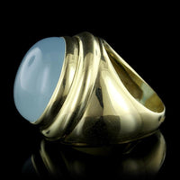 18K Yellow Gold Estate Aquamarine Ring