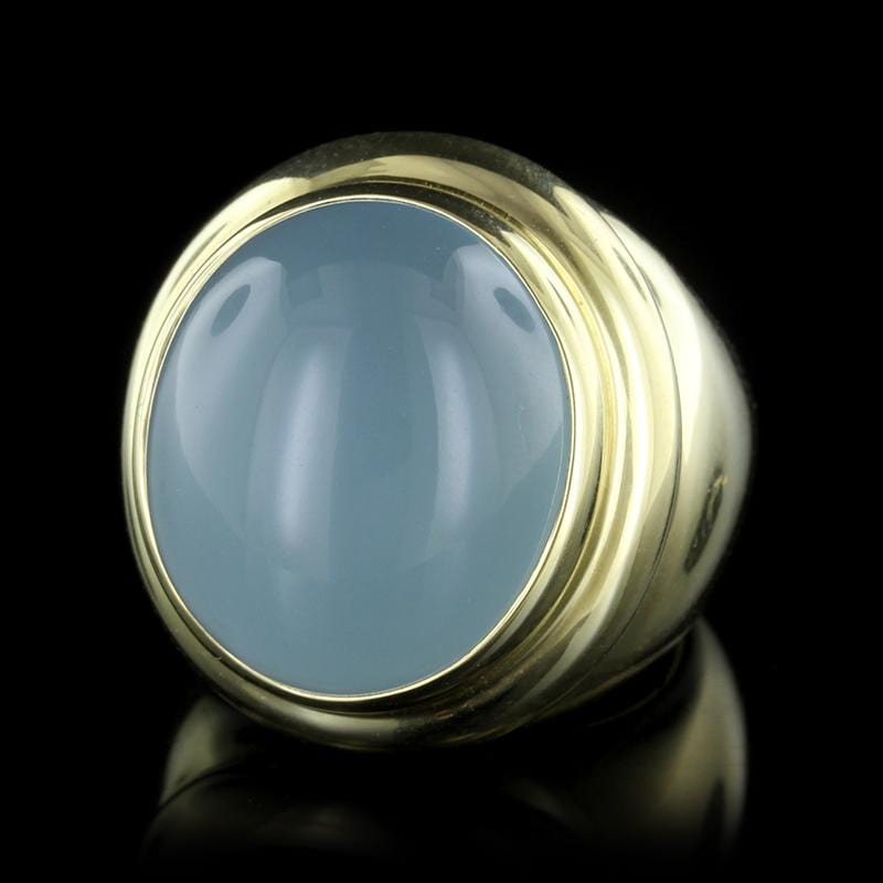 18K Yellow Gold Aquamarine Ring