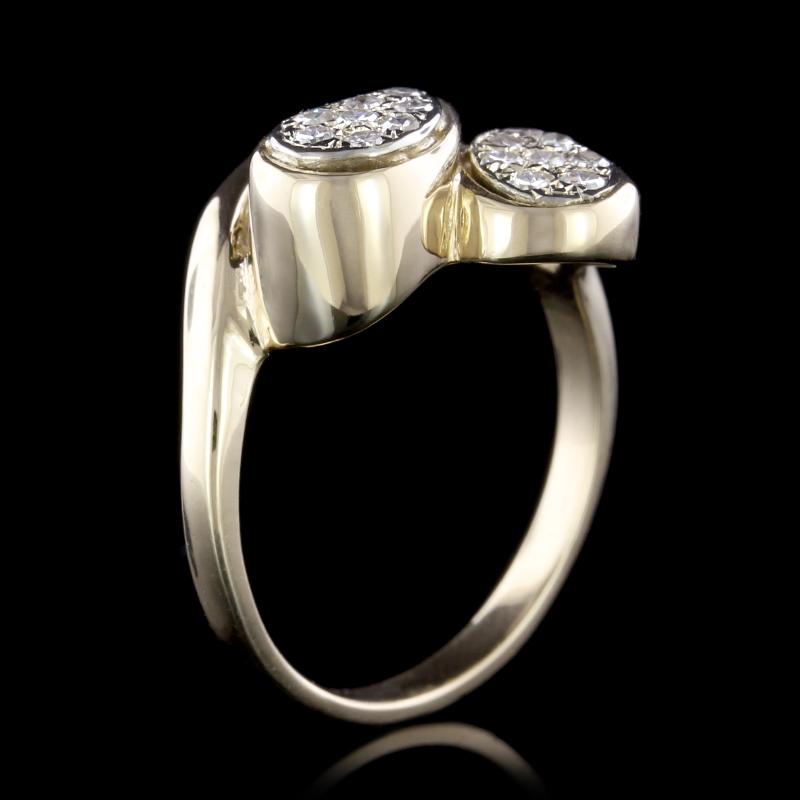14K Two-Tone Gold Estate Diamond Ring
