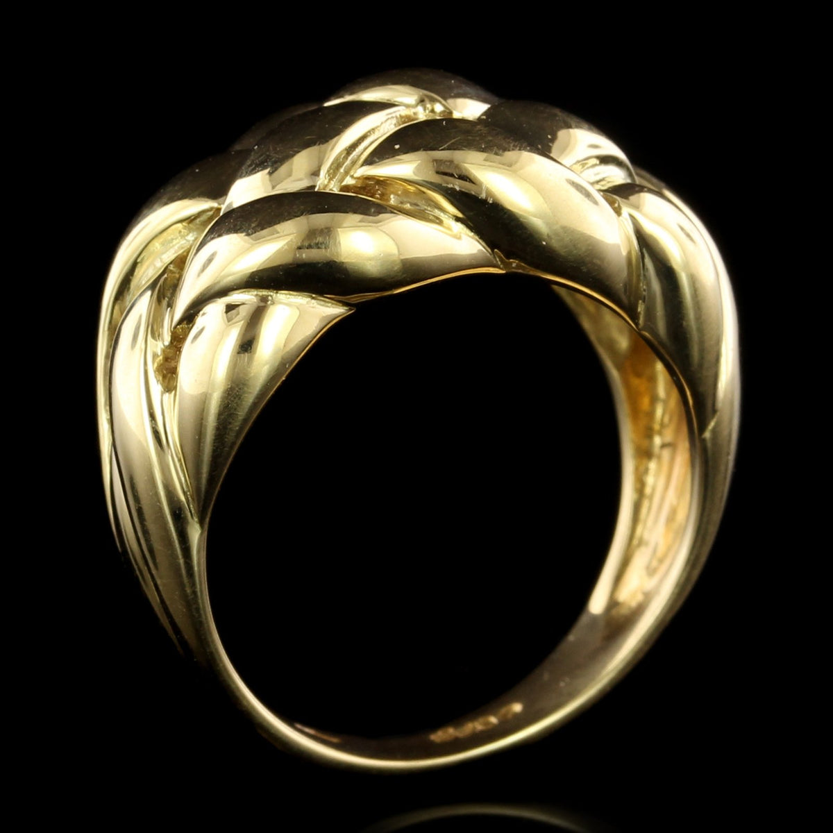 18K Yellow Gold Estate Woven Dome Ring