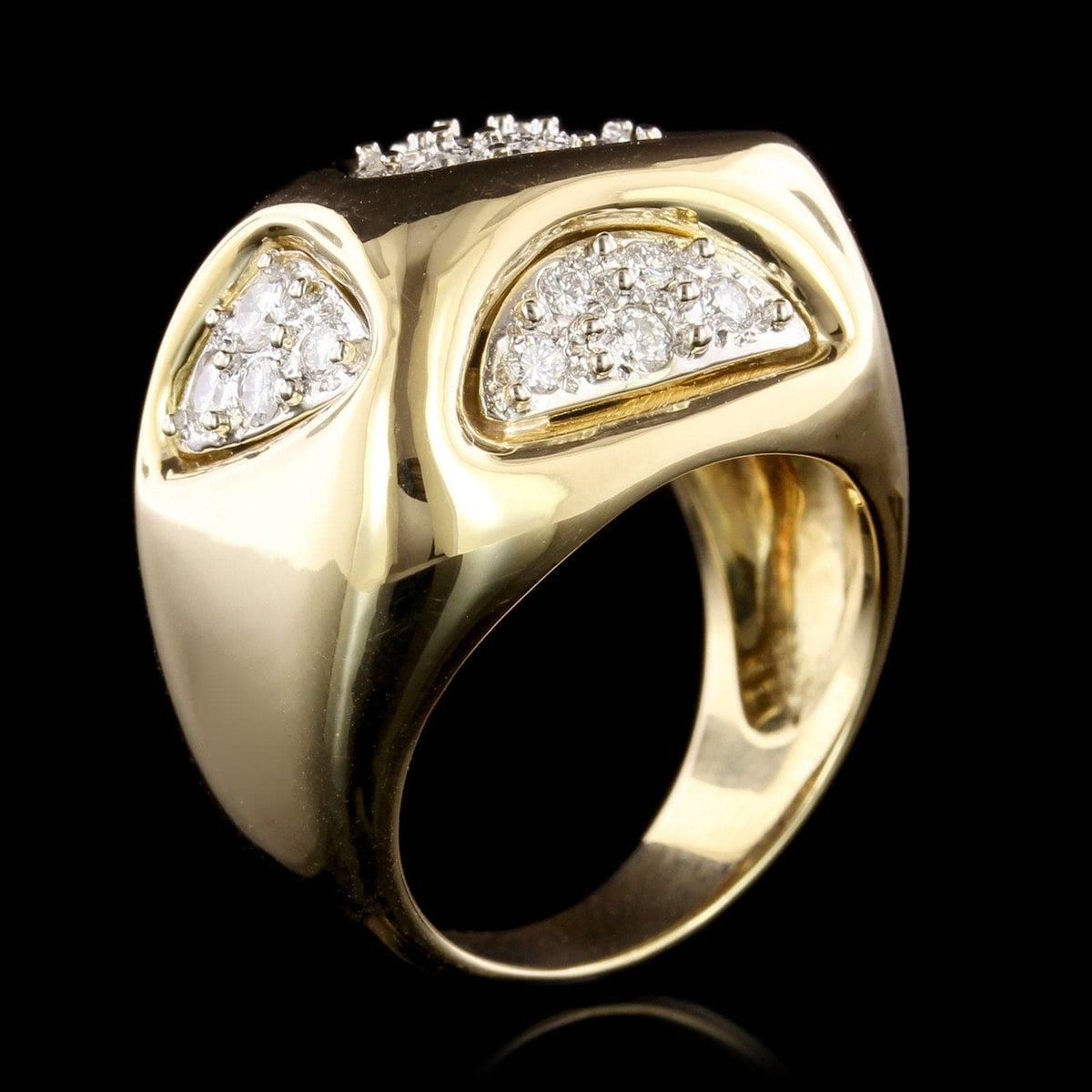 18K Two-tone Gold Estate Diamond Ring