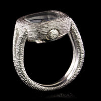 Bueche Girard 18K White Gold Estate Lapis Watch Ring