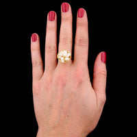 14K Yellow Gold Estate Cultured Freshwater Pearl Ring