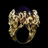 18K Yellow Gold Estate Amethyst Ring