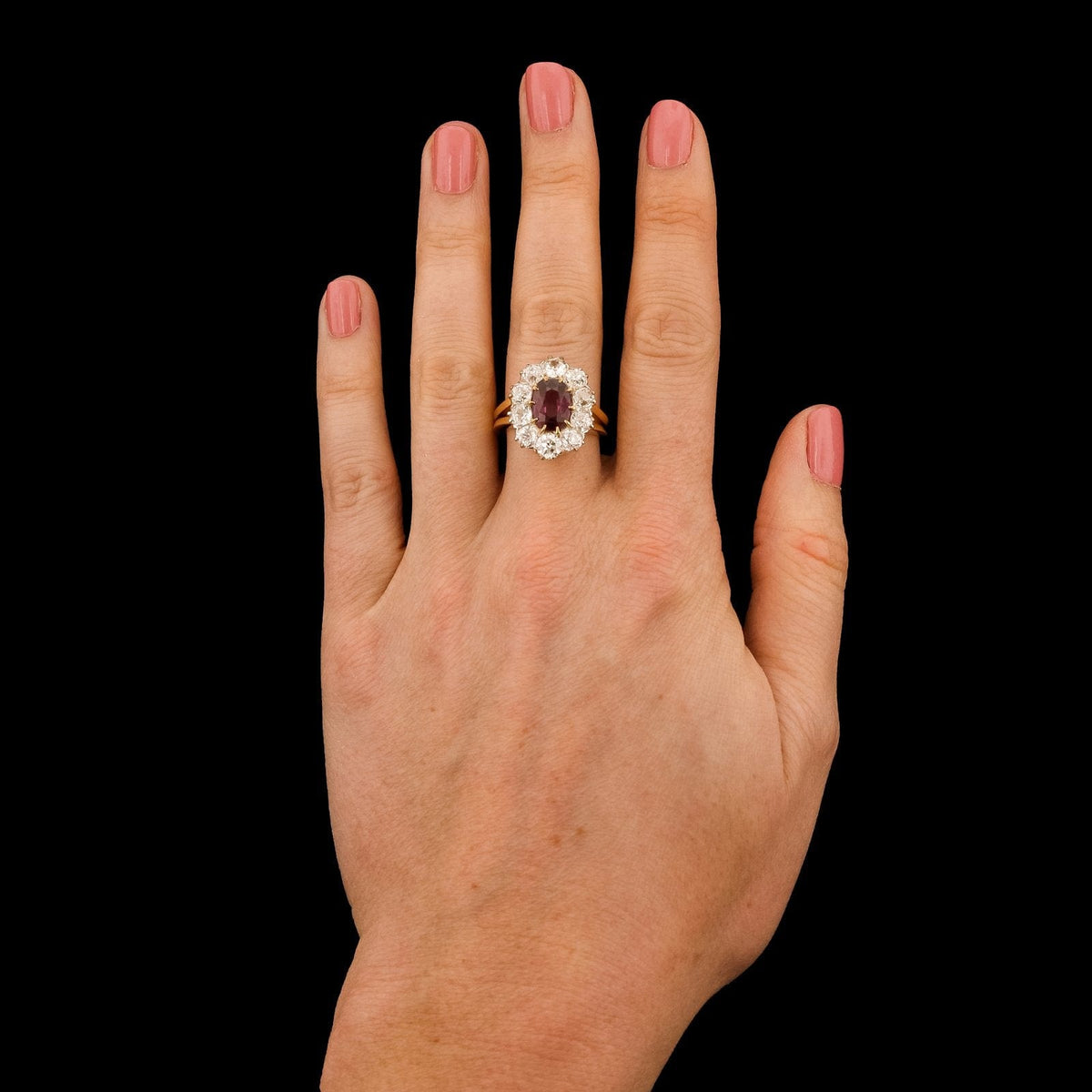 18K Two-tone Estate Ruby and Diamond Ring