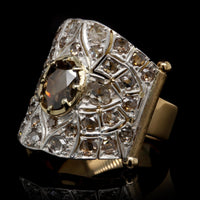 18K Two-tone Gold Estate Diamond Ring