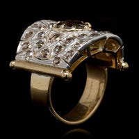 18K Two-tone Gold Estate Diamond Ring