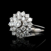 14K White Gold Estate Diamond Ring