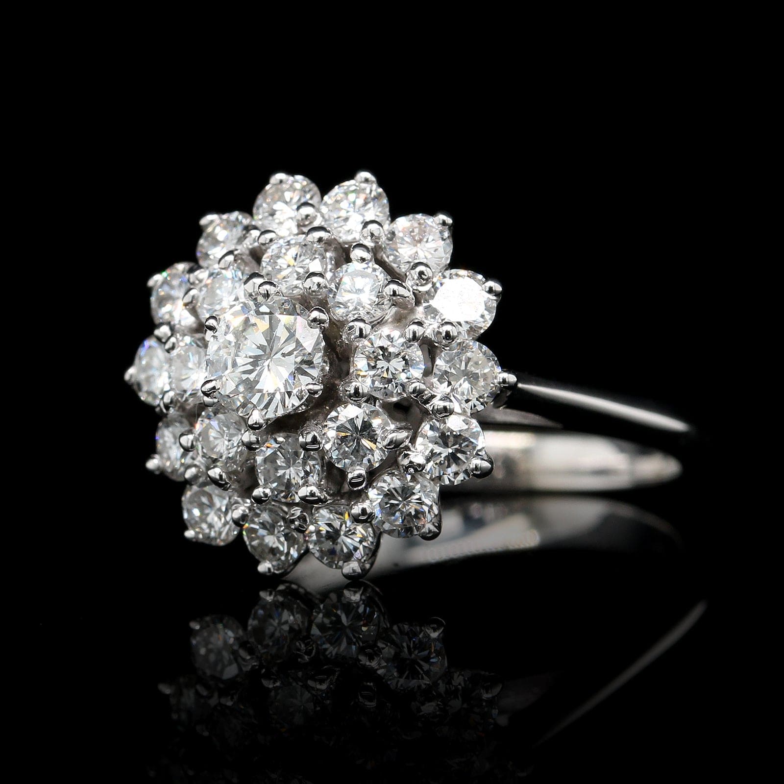 14K White Gold Estate Diamond Ring