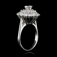 14K White Gold Estate Diamond Ring