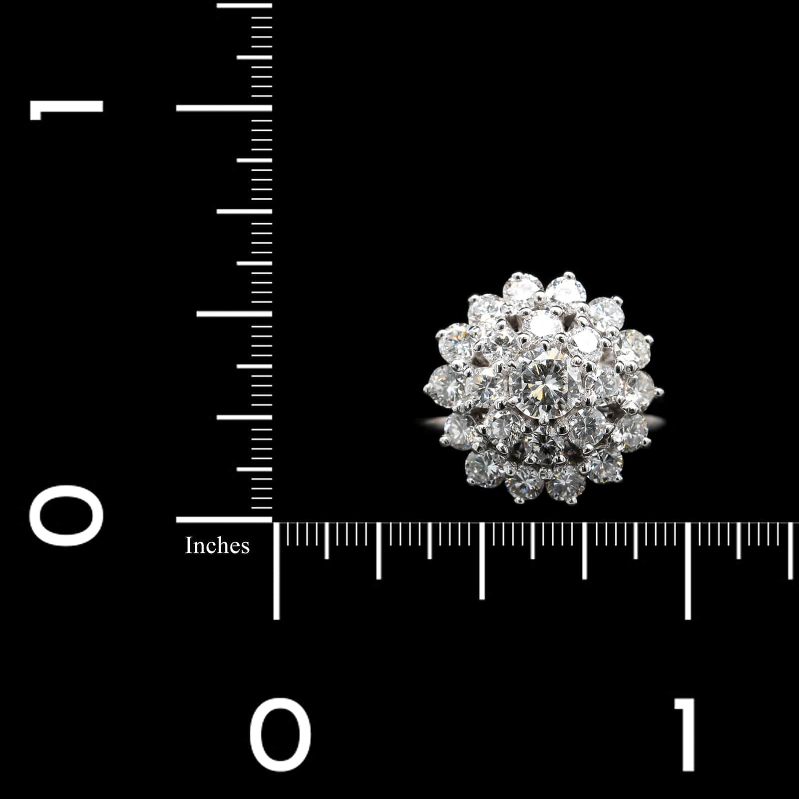 14K White Gold Estate Diamond Ring