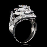 18K White Gold Estate Diamond Ring