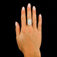 18K White Gold Estate Diamond Ring