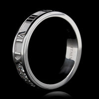 Tiffany & Co. 18K White Gold Estate Atlas Ring