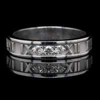 Tiffany & Co. 18K White Gold Estate Atlas Ring