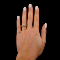 18K Yellow Gold Estate Sapphire and Diamond Ring