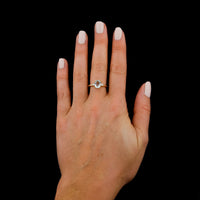 14K Yellow Gold Estate Aquamarine and Diamond Ring