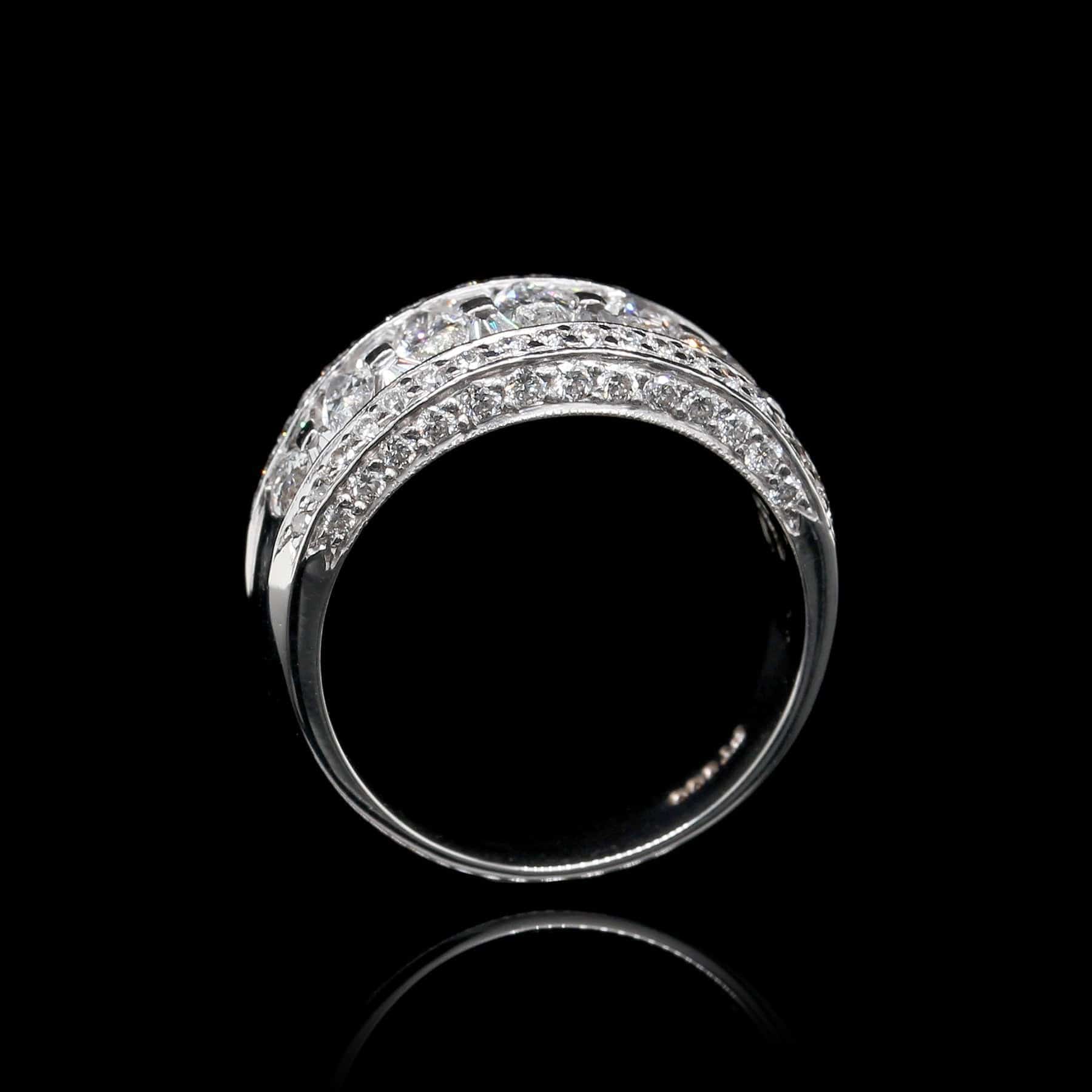 J.B. Star Platinum Estate Diamond Ring