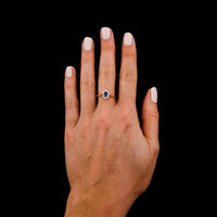 14K Yellow Gold Estate Sapphire and Diamond Ring