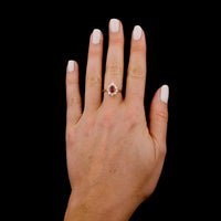 14K Yellow Gold Estate Ruby and Diamond Ring
