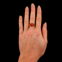 14K Yellow Gold Estate Amber Ring