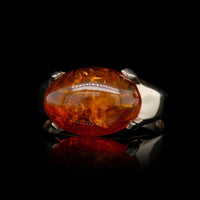 14K Yellow Gold Estate Amber Ring